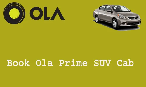 How to Book Ola Prime SUV Cab