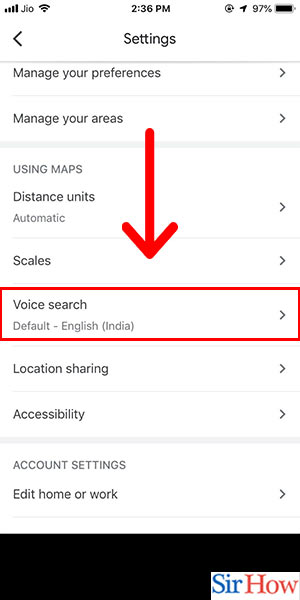 Image title Change Google Maps to Spanish on iPhone Step 4