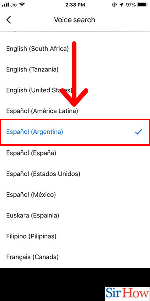 Image title Change Google Maps to Spanish on iPhone Step 5