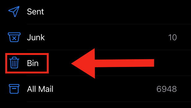 image title delete all emails in gmail app step 11