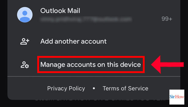 Image Title Delete Outlook Account In Gmail App Step 3