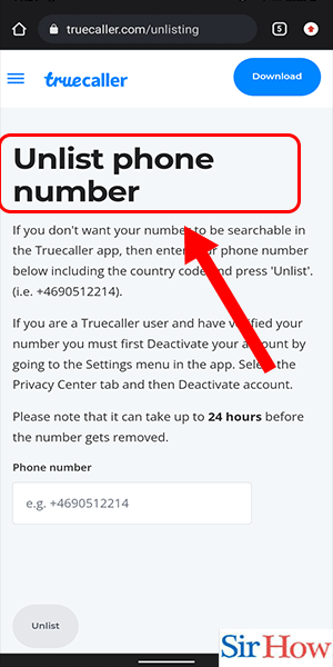 Image Titled Go To Truecaller Unlist Page Step 4