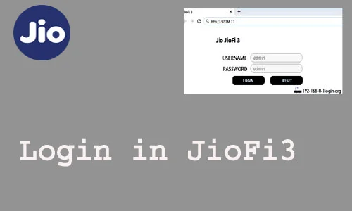 How to Login in JioFi3