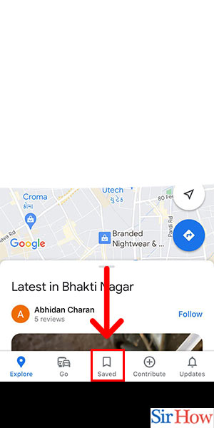 Image title Open Saved Google Maps on iPhone Step 2