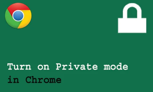 How to turn on Private mode in Chrome