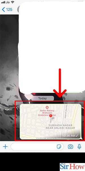 Image title Use Google Maps in Whatsapp iPhone Step 6