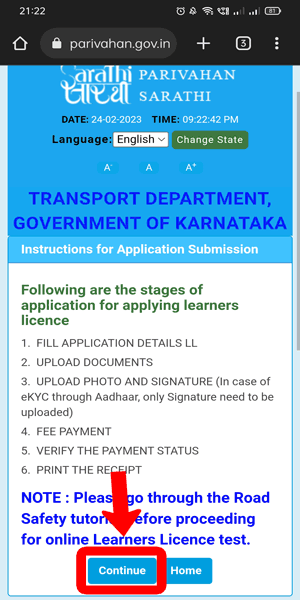 Image titled Apply Driving Licence online in Bangalore step 4