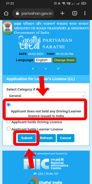 Image titled Apply Driving Licence online in Bangalore step 5