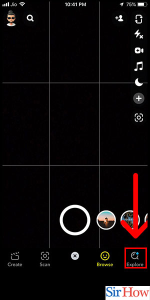 Image title Add Photos to Snapchat Story from Gallery iPhone Step 2