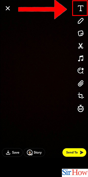 Image title Add Text in Snapchat iPhone Step 3