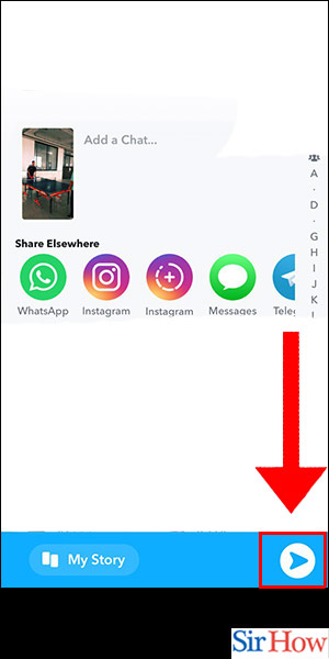 Image title Add to Snapchat Story from Camera Roll iPhone Step 5