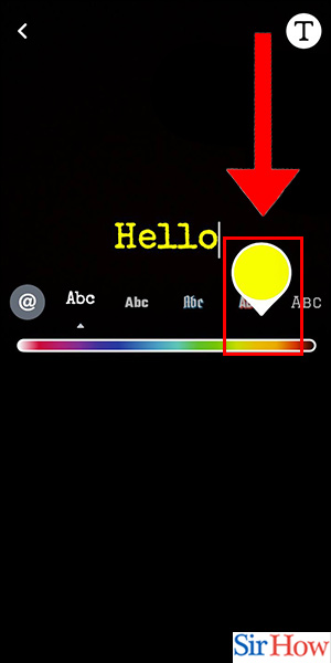Image title Change Color of Text on Snapchat iPhone Step 4
