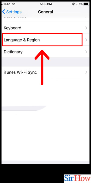 Image title Change Language on Snapchat on iPhone Step 3