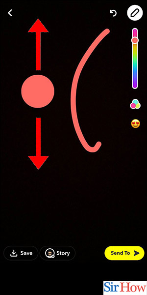 Image title Change Pen Size on Snapchat iPhone Step 4