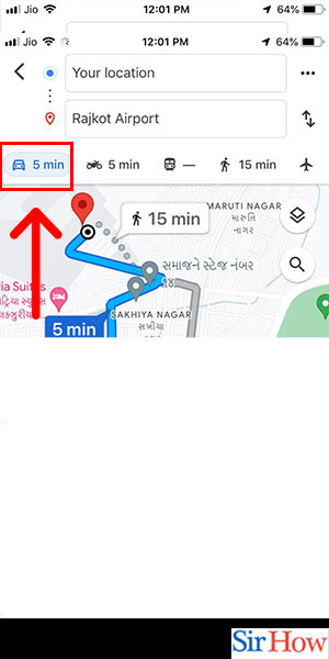 Image title Change Google Maps to Driving Mode iPhone Step 4