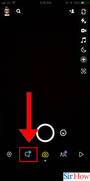 Image title Chat on Snapchat iPhone Step 2