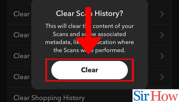 Image titled Clear Scan History in Snapchat in iPhone Step 6