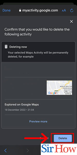 Image title Delete Google Maps History iPhone Step 7