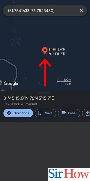 Image title Enter Coordinates in Google Maps iPhone Step 5