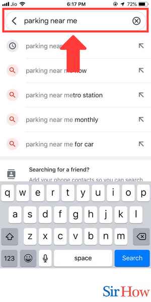 Image title Find Parking on Google Maps iPhone Step 3