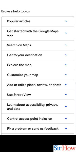 Image title Get Help for Google Maps in iPhone Step 10