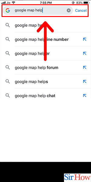 Image title Get Help for Google Maps in iPhone Step 8