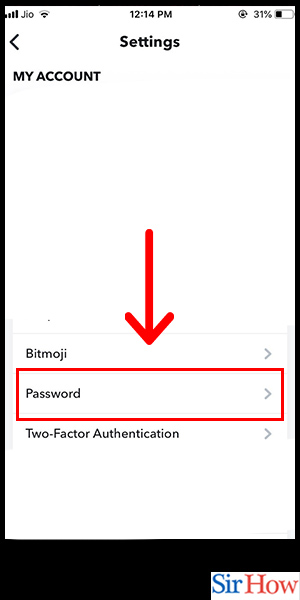 Image title Change Snapchat Password on iPhone Step 4