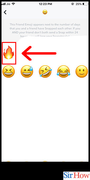 Image title Change Snapchat Streak Emoji iPhone Step 7