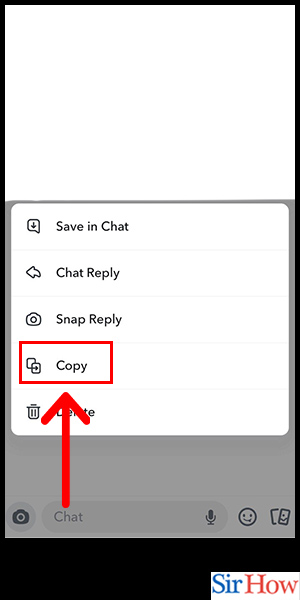Image title Copy and Paste on Snapchat iPhone Step 5