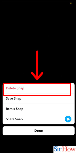 Image title Delete Snapchat Story on iPhone Step 5