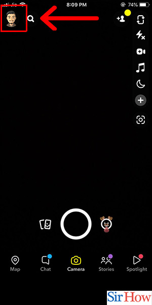 Image title Logout of Snapchat on iPhone Step 2