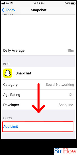 Image title Limit Snapchat Time on iPhone Step 5