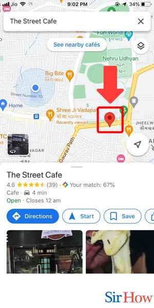 Image title Open Address in Google Maps on iPhone Step 2