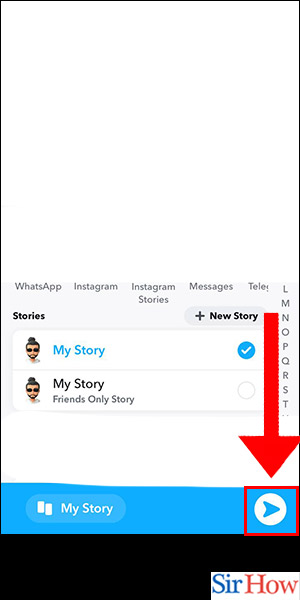 Image title Post Screenshots on Snapchat Story iPhone Step 6