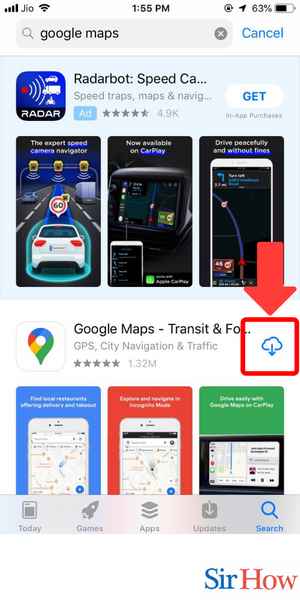 Image title Reinstall Google Maps on iPhone Step 5
