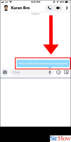 Image title Send Voice Message on iPhone Snapchat Step 5