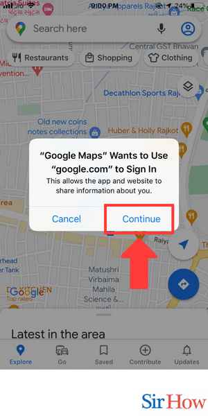 Image title Sign in To Google Maps on iPhone Step 5