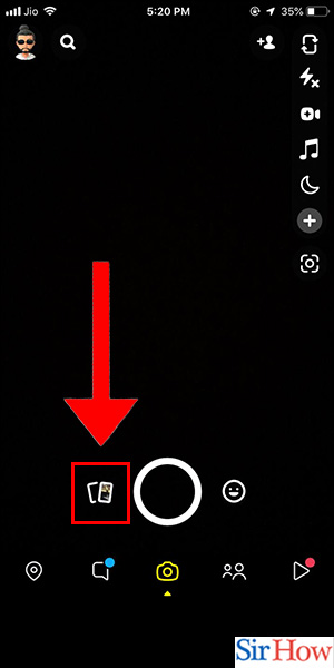 Image title Snapchat with Music Playing on iPhone Step 2