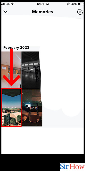 Image title Transfer Snapchat Photos to Gallery in iPhone Step 3