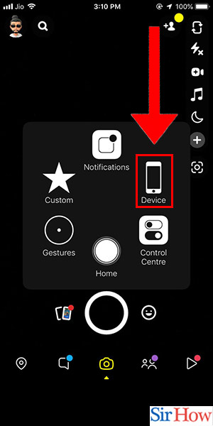 Image title Turn Camera Sound off on Snapchat iPhone Step 2