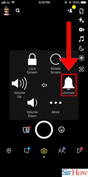 Image title Turn Camera Sound off on Snapchat iPhone Step 3