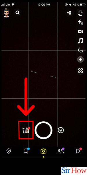 Image title Upload Photos from iPhone to Snapchat Story Step 2