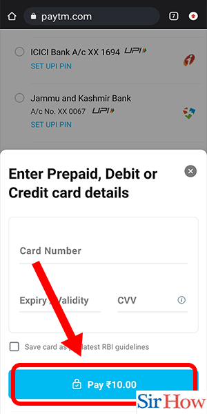 Image Titled Add Money From Credit Card To Paytm Step 10