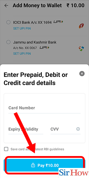 Image Titled Add Money From Credit Card To Paytm Step 5
