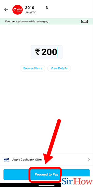Image Tilted Recharge Airtel DTH From Paytm Step 15