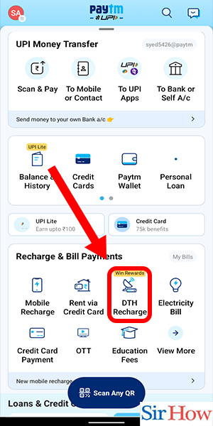 Image Tilted Recharge Airtel DTH From Paytm Step 2