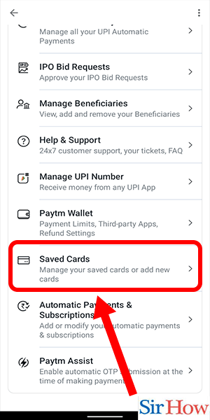 Image Titled Remove Saved Cards From Paytm Step 4