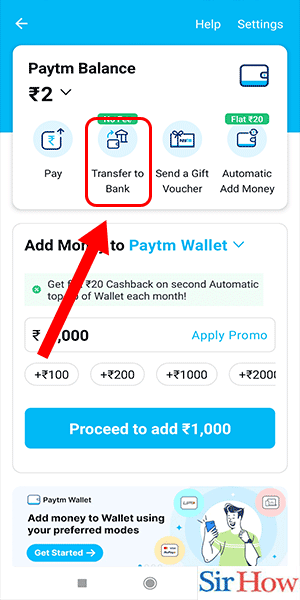 Image Titled Transfer Money From Paytm Wallet To Bank Step 8