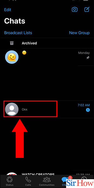 Image title Add Contact to Whatsapp on iPhone Step 2
