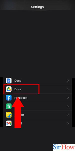 Image title Allow Google Drive to Access Photos on iPhone Step 2